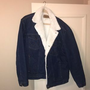 Wrangler denim sherpa lined jacket